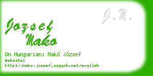 jozsef mako business card