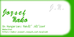 jozsef mako business card